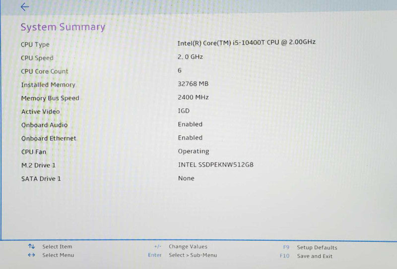 Lenovo ThinkCentre M70q Tiny i5-10400T @ 2GHz 32GB DDR4 512GB NVMe =
