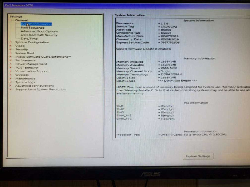 Dell Inspiron 3670 Desktop Computer with Intel Core i5-8400 2.8 GHz, 16GB DDR
