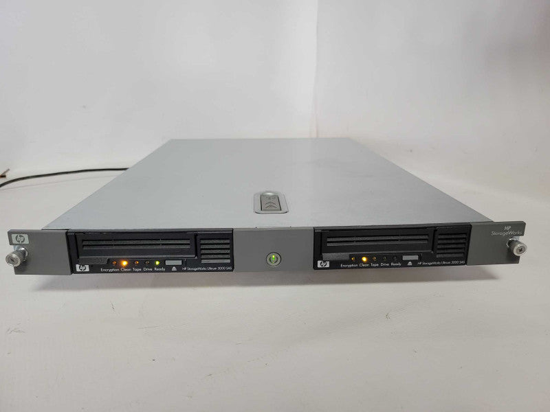 HP Storageworks EJ014A 403721-003 Chassis w/ 2x Ultrium 3000 SAS LTO 5 Drives _