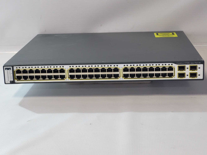 Cisco WS-C3750G-48PS-S 48 port POE Gigabit Network Switch  Q-