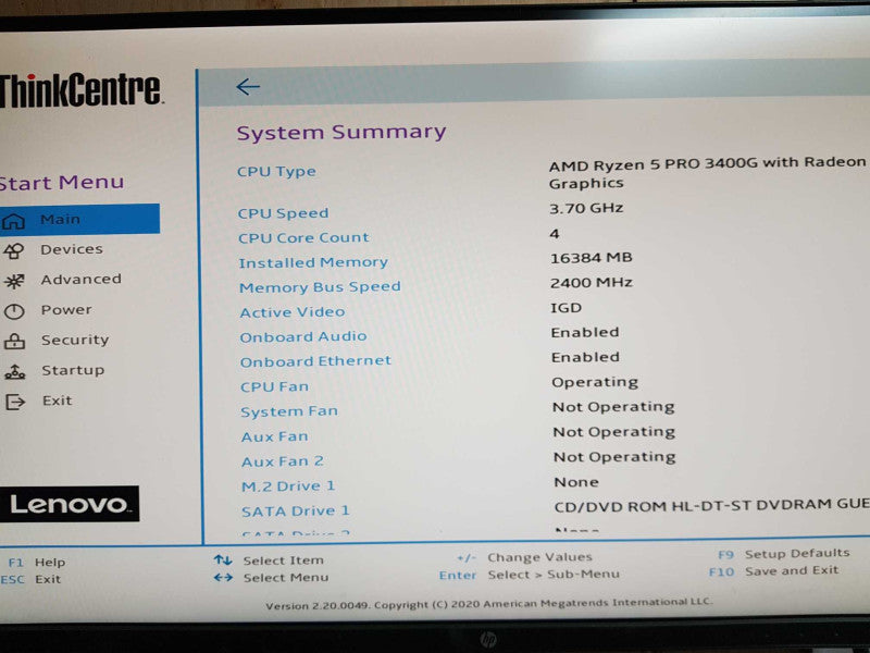 Lenovo Thinkcenter M75s - AMD Ryzen Pro 3400G with Radeon Vega 16gb ddr4