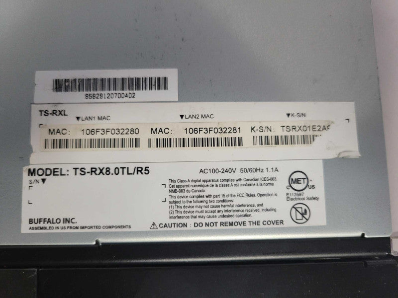 Buffalo TS-RX8.0TL/R5 Terastation NAS Storage 4-Bay, Read _