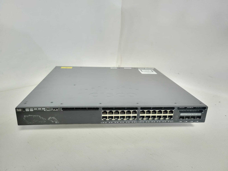 Cisco WS-C3650-24PS-L 24-Port PoE+ 3650 Switch w/ 1x AC Powers Q_