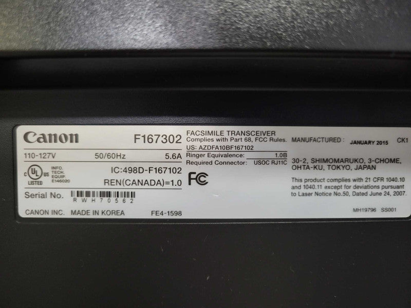 Canon imageClass MF216n monochrome laser multifunction printer Read _