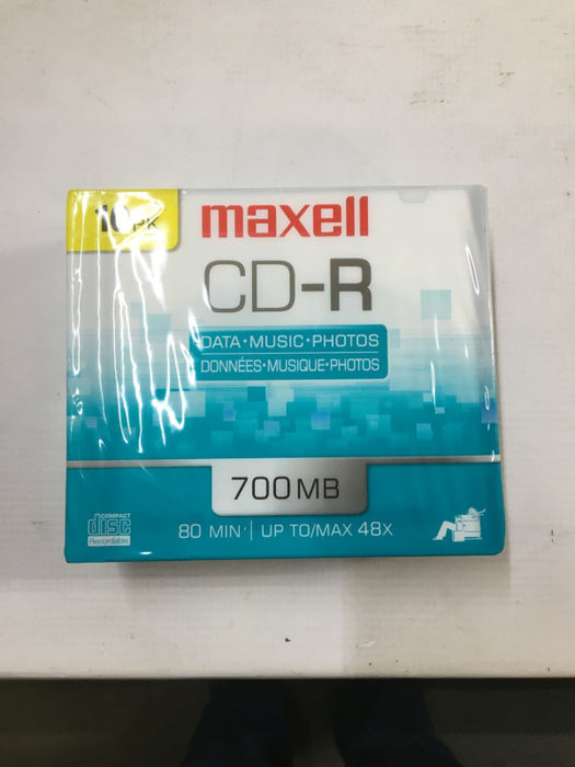 10 Pack Maxell CD-R Recordable CD With Cases Brand New