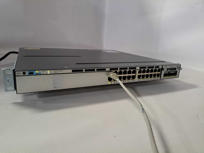 Cisco WS-C3750X-24T-L 24 Port 3750X Gigabit Switch 2x PSU + C3KX NM-10G )