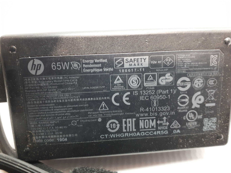 GENUINE HP 19.5V 3.33A 65W AC Power Adapter Blue Thin Tip for laptop Q&