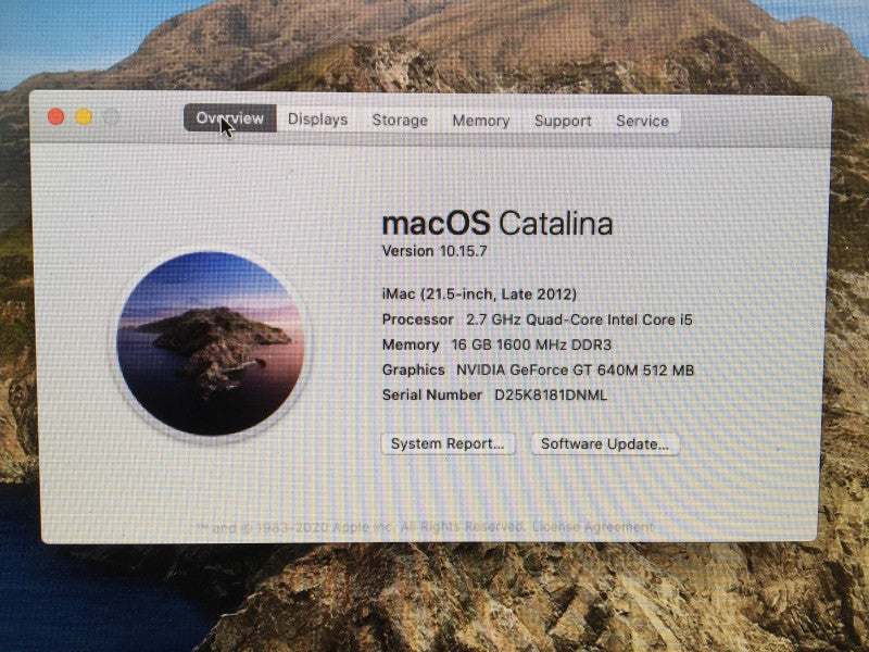 Apple iMac 21.5-Inch Late 2012 Quad-Core i5 GeForce GT640 16GB RAM 1TB Read!
