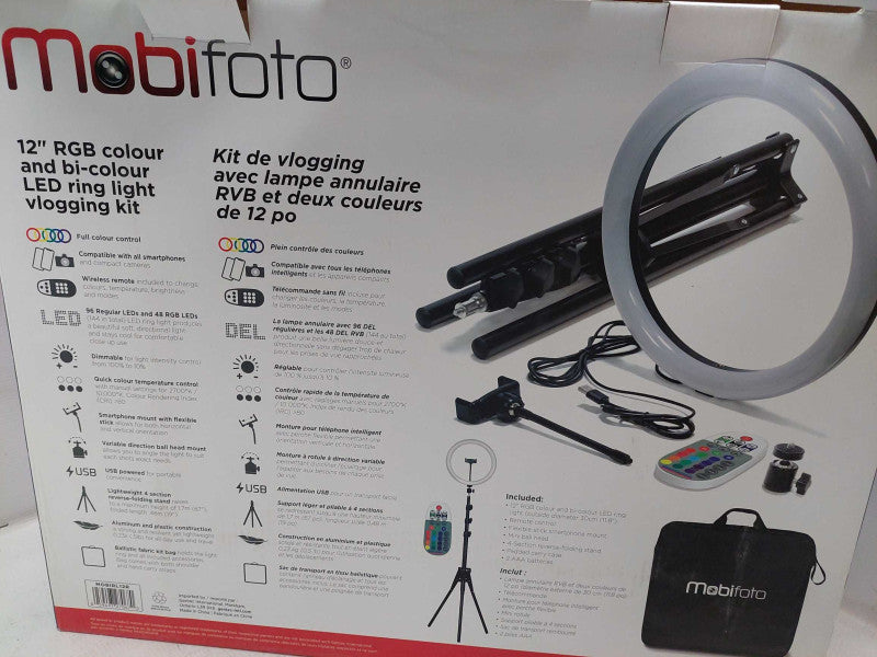 MobiFoto 12\\" 12R RGB LED Vlogging Kit