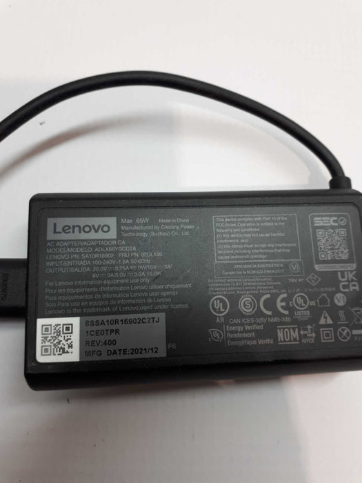 USB-C GENUINE LENOVO 20.0V 3.25A 65W AC Power Adapter USB C for laptop  &