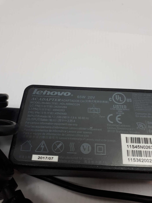 GENUINE LENOVO 20.0V 3.25A 65W AC Power Adapter Square Tip for laptop Q&