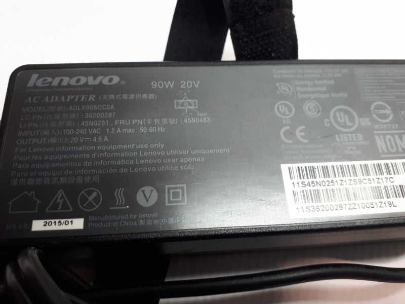 GENUINE LENOVO 20.0V 4.5A 90W AC Power Adapter Square Tip for laptop Q&