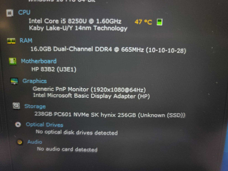 HP EliteBook 840 G5 i5-8250, 16GB DDR4, 256GB SSD Î²