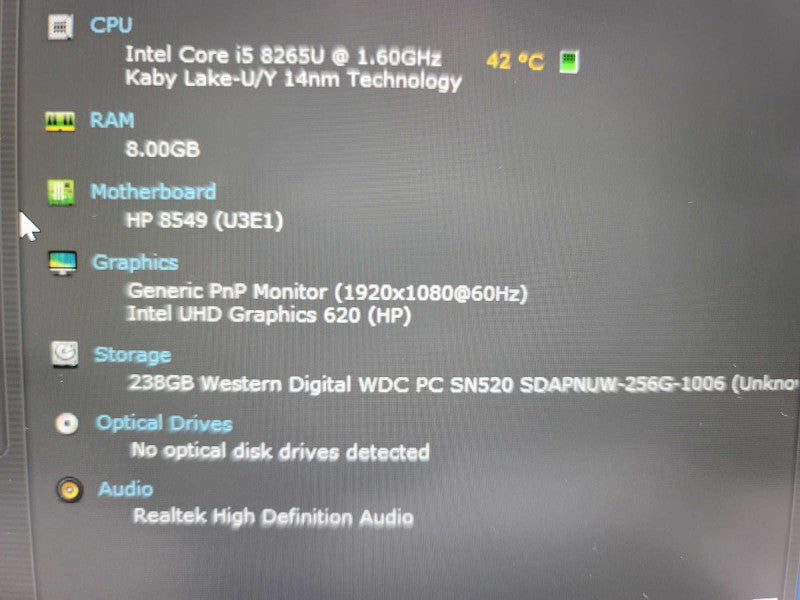 HP EliteBook 840 G6 i5-8265U @1.60GHz, 8GB DDR4, 256GB SSD QÎ²