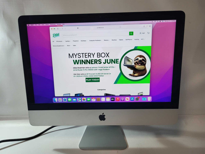 Apple iMac Late 2015 21.5 inch i5-5575R @ 2.8GHz 8GB RAM 1TB HDD READ  -