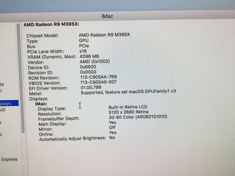 Apple iMac 27\\" 5K Late 2015 i7-6700K Radeon R9M395X 4GB 32GB RAM 2.12TB READ!