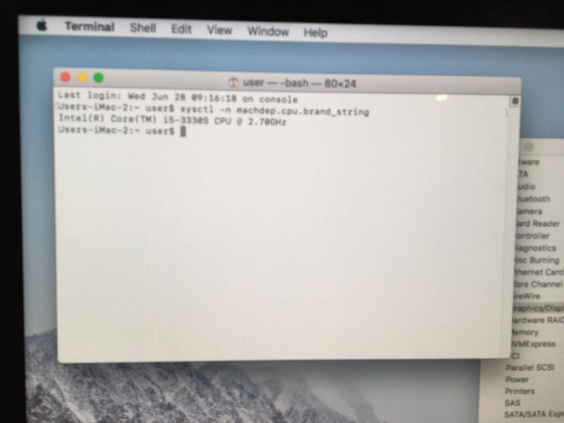 Apple iMac 21.5-inch Late 2012 i5-3330S GeForce GT640M 512MB 8GB RAM 1TB HDD