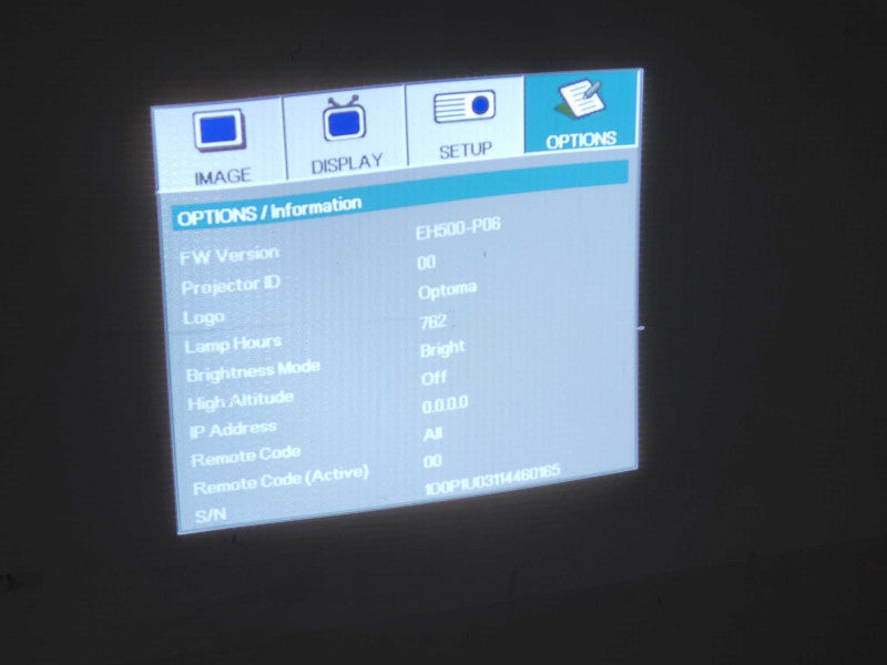 Optoma DAEHUZZ Full 3D DLP Projector HDMI/Display/VGA, 762 Lamp Hours _