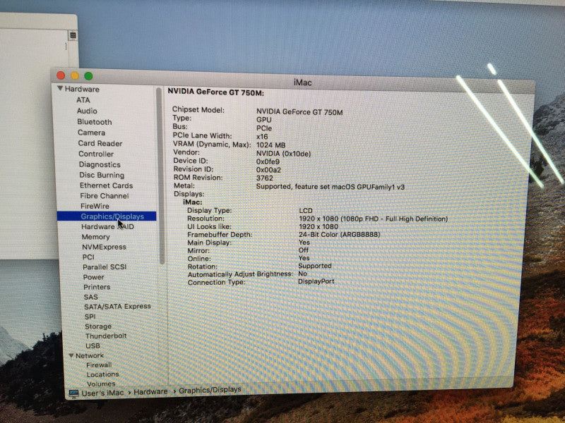 Apple iMac 21.5-inch Late 2013 i5-4570S GeForce GT750M 1024MB 8GB RAM 1TB HDD