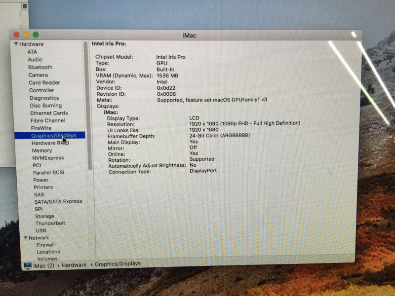 Apple iMac 21.5-inch Late 2013 Intel i5-4570R @ 2.7 GHz 8GB RAM 1TB HDD READ!