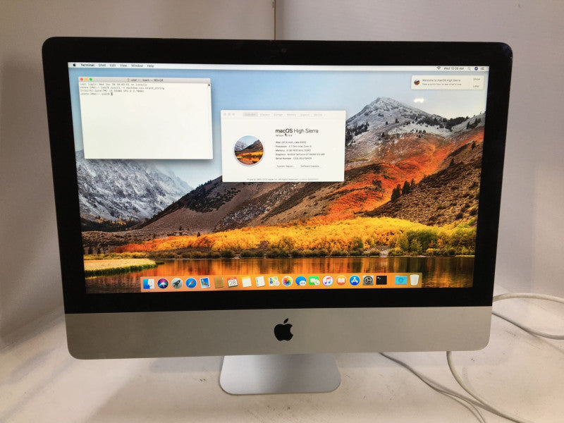 Apple iMac 21.5inch Late 2012 i5-3330S GeForce GT640M 512MB 8GB RAM 250GB SSD