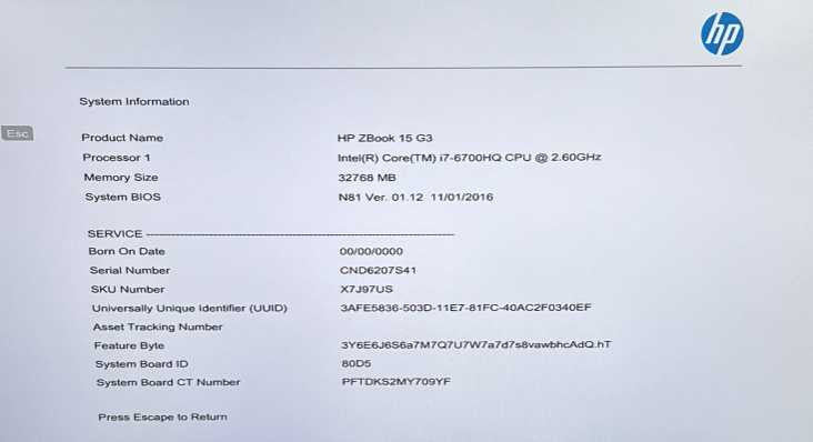 HP ZBook - Workstation I7-6700HQ - 32GB DDR4 - QuadroM2000M4GB - 2x512GB NVMe