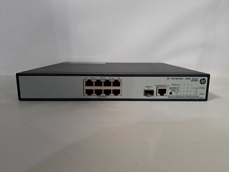 HP JG349A 1910-8G-P0E+ (65W) 10/100/1000mbps Gigabit Switch )
