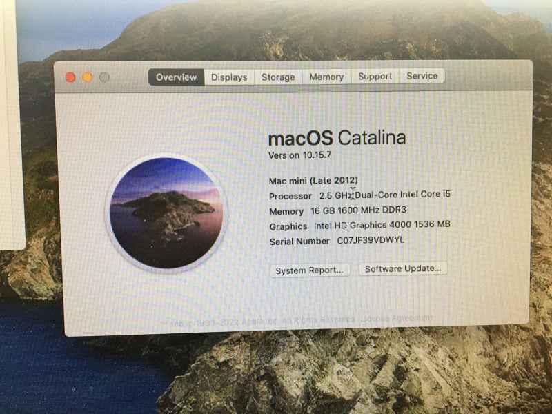 Apple Mac mini Late 2012 Intel Core i5-3210M 16 GB RAM 500 GB HDD Q