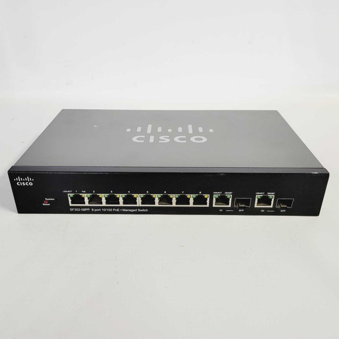 Cisco SF302-08PP 8-port 10/100 PoE+ Managed Switch =