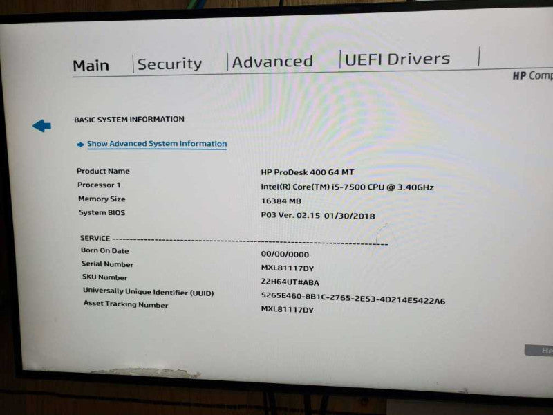 HP ProDesk 400 G4 MT  Desktop i5-7500 CPU @ 3.40GHz 16GB Q