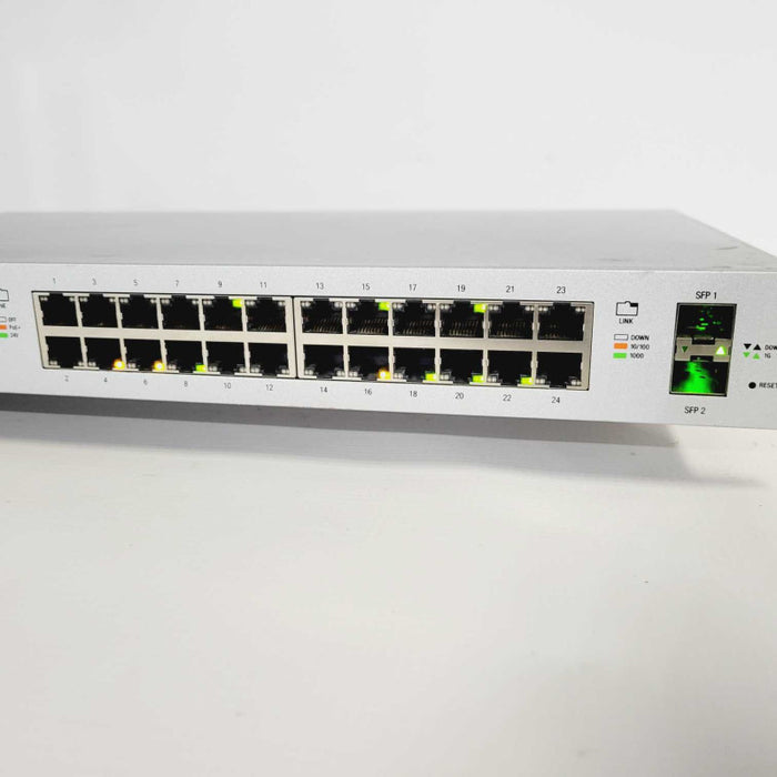 Ubiquiti Unifi 24-Port Gigabit Switch (US-24-250W) Managed SFP PoE+ READ =
