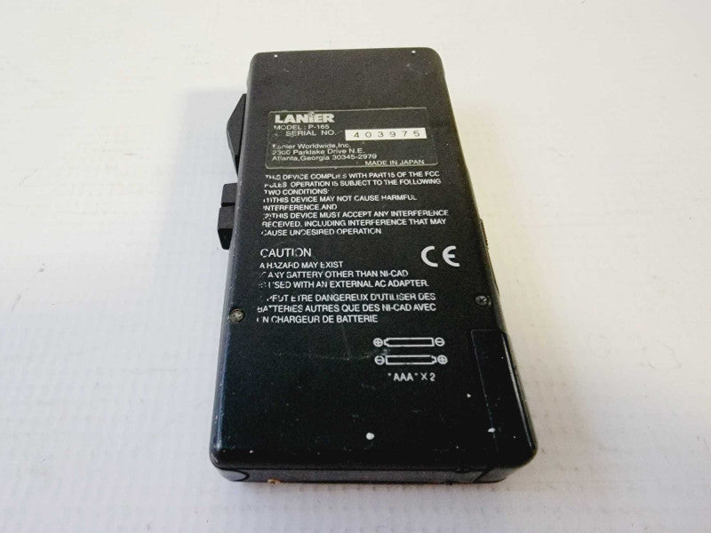 Lanier P-165 Handheld Cassette Voice Recorder (