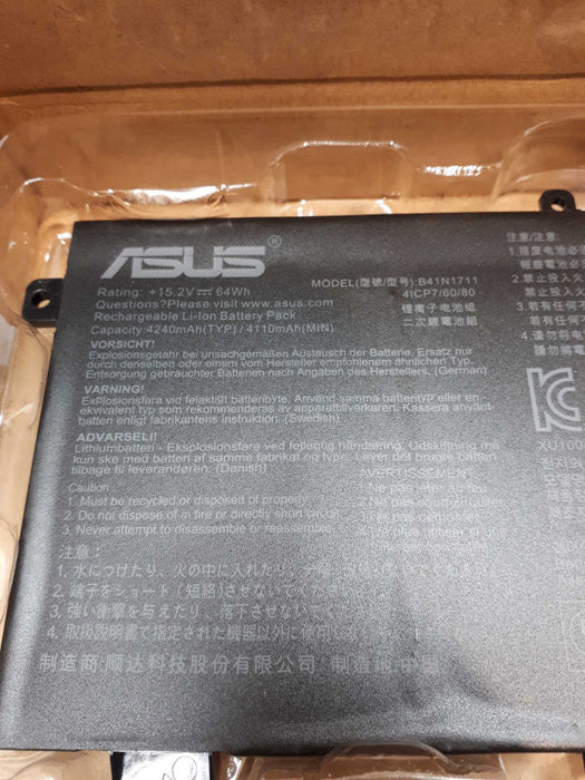 B41N1711 Asus 15.2V 64Wh 4110 mAh Main Battery New &