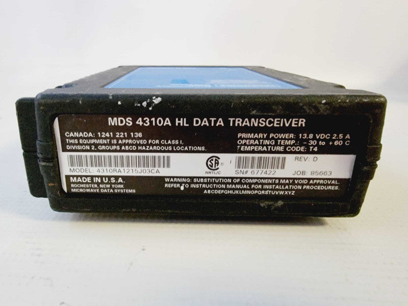 CALIFORNIA MICROWAVE MDS 4310A Data Transceiver (