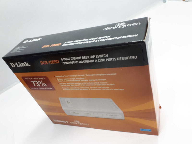 D-Link 5-Port Gigabit Unmanaged Desktop Switch DGS-1005D P/N EGS1005DB  &