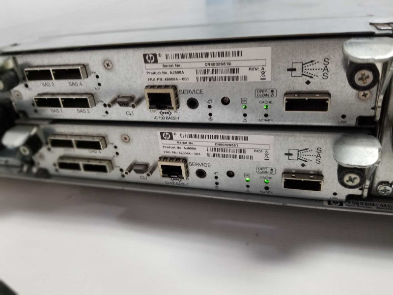 HP Storageworks AJ805A - 2x Ctrl AJ808A / 2x PSU - READ #