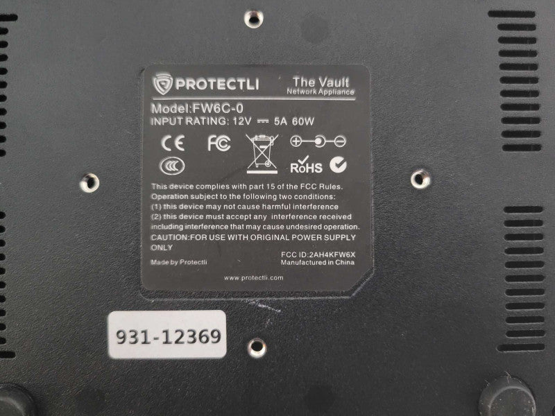 Protectli Vault FW6C-0 6 Port Firewall Micro Appliance, Read _