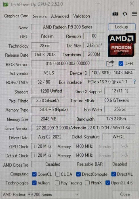 ATI RADEON R7 260X 2GB