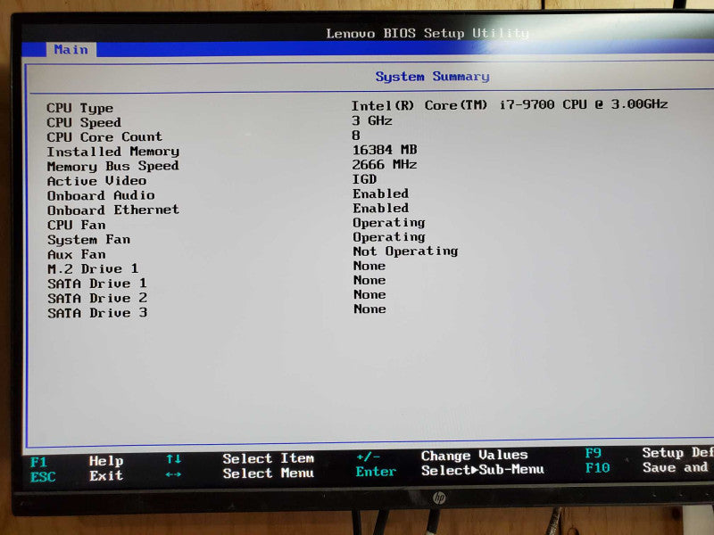 Lenovo IdeaCenter T540 - Intel i7-9700 @ 3.00 GHZ 16GB DDR4