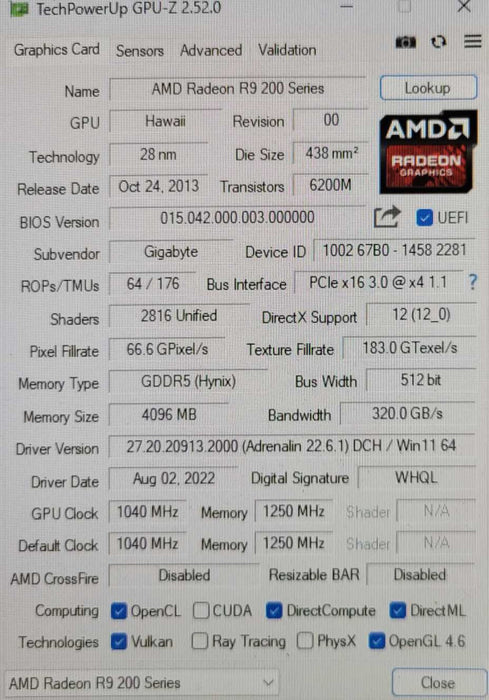 WINDFORCE ATI RADEON R9 270X 4GB
