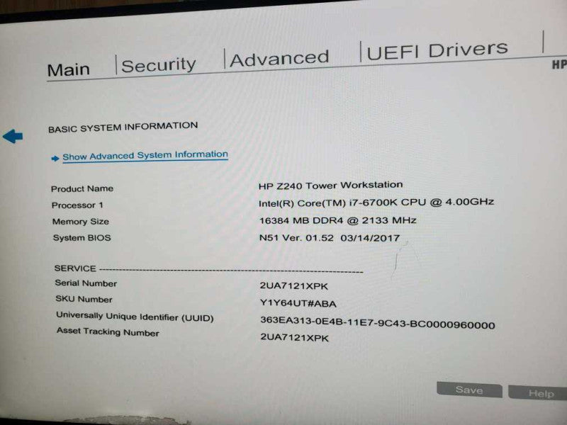 HP Z240 Tower Workstation i7-6700K CPU @ 4.00GHz 16GB DDR4 RAM Q