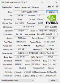Nvidia Quadro K4000 3GB Q@