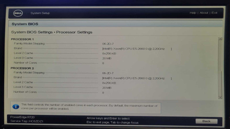 Dell PowerEdge R720 2x Xeon E5-2660 0 @ 2.20GHz 128GB RAM 2x PSU