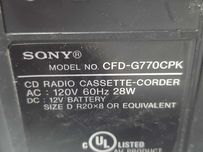 SONY XPlod CFD-G770CPK Boombox AS-IS |