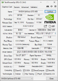 EVGA Nvidia Geforce GTS450 1GB @