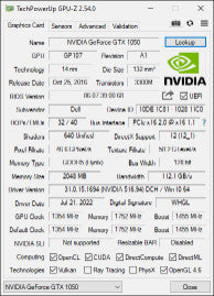 Dell Nvidia Geforce GTX 1050 2GB  @