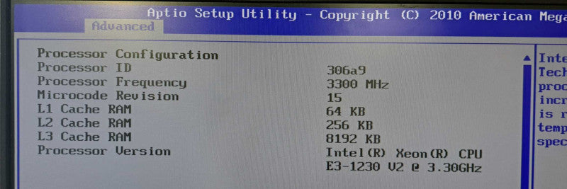 Intel 1U Compute Server 1x Xeon E3-1230 v2 @ 3.30GHz 8GB Ram  )