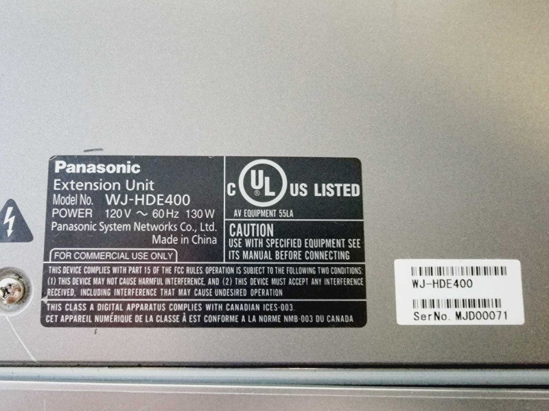 Panasonic WJ-HDE400 Hard Disk Extension Unit For WJ-ND400K Recorder NO HDD Q(