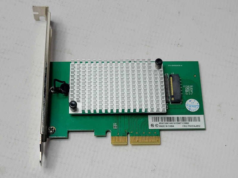 Lenovo 01AJ832 PCIe x4 to M.2 SSD Riser Card W/ Heat Sink (No SSD) _