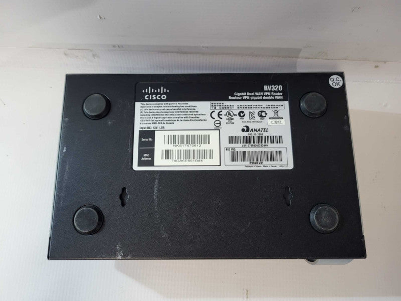 Cisco RV320 Gigabit Dual WAN VPN Router  Q-